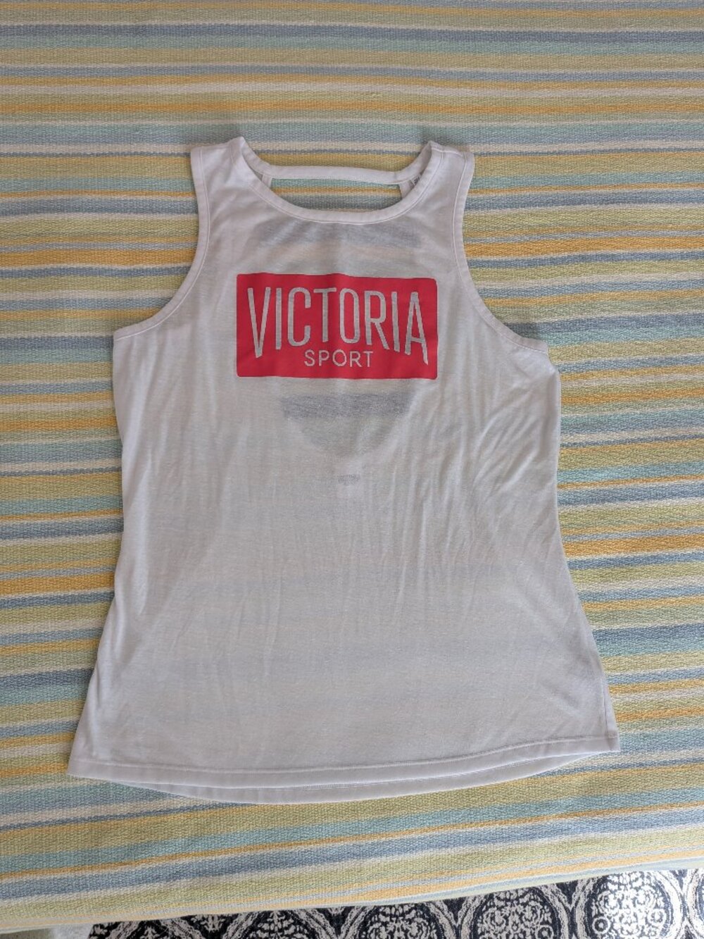 ⭐ White Victoria Sport tank top size Large